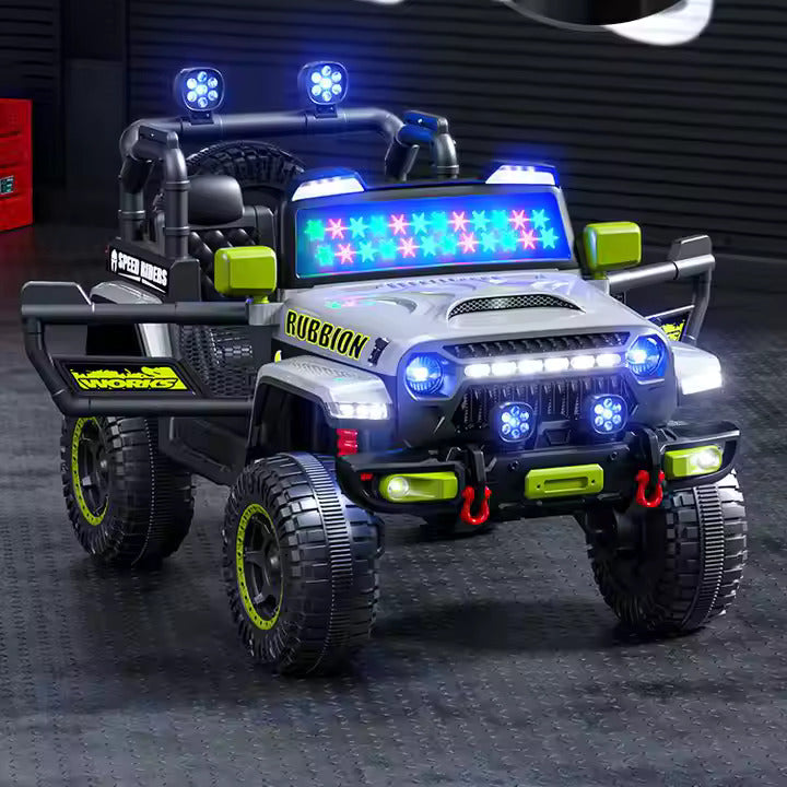 12V Kids Battery Operated Jeep KT-9188 – 4WD Ride-On Car with Remote, LED Lights & Bluetooth Music