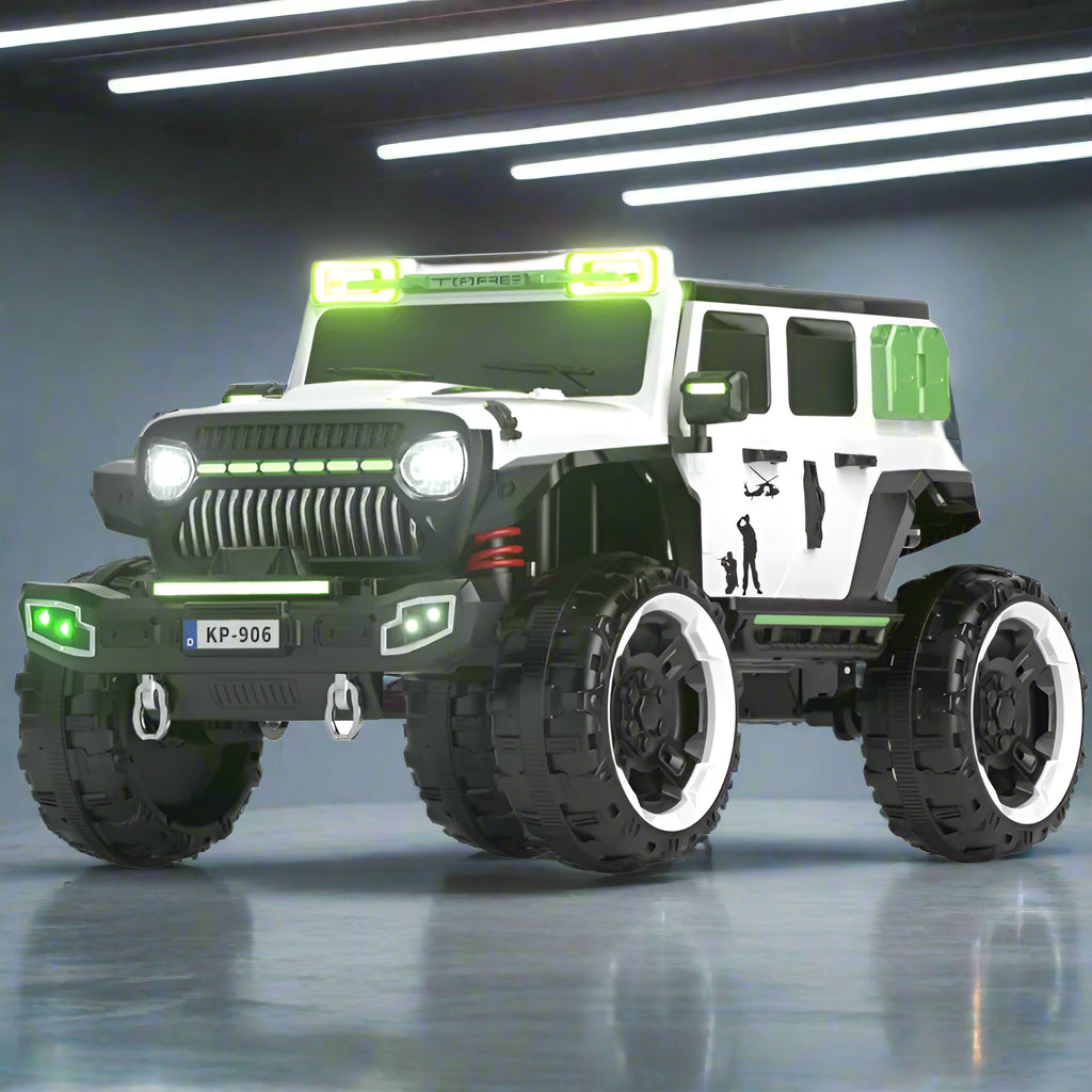 2025 Ride-On Jeep KP 906 for Kids | 12V Battery, 4x4 Motor, Remote Control, Music System & Dual Seat | Electric Jeep