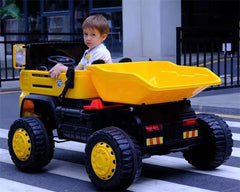 Heavy Duty Kids Electric Ride-On Lorry with Dump Truck – 12V Battery, 4 Motors, Remote Control & Music